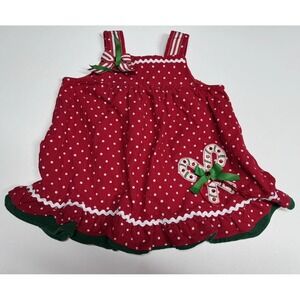 RARE Editions Baby / Toddler girl 24 months Christmas candy cane dress